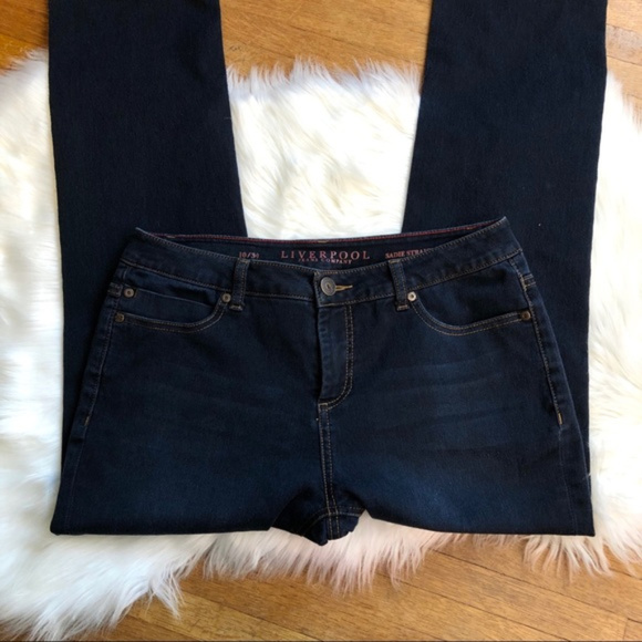 Liverpool Sadie Straight Dark Wash 8/29 - Picture 4 of 5